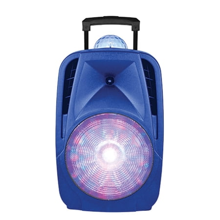 UPC: 0639131361126 | SuperSonic IQ-6112DJBT 12  Light-Up Portable Bluetooth DJ Speaker with Disco Light  Blue