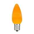 thumbnail image 2 of Novelty Lights 25 Pack C7 Ceramic Style LED Christmas Lights, Opaque Orange Replacement Bulbs with E12 Base, Shatterproof Plastic, 3 Ultra-Bright SMDs Per Bulb, Energy Efficient 0.5W, 2 of 7