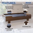 thumbnail image 3 of Cama para perro Atmos Homeware Kanxa Madera de Parota Sólida Cojín de Espuma Poliuretano Cubierta Poliéster Tamaño Mediana, 3 of 7
