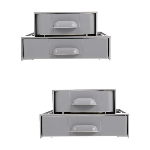 WORGEOUS 4 pcs  Classroom Under Desk Organizer Adhesive Storage Box Home Under Desk Drawer