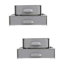 WORGEOUS 4 pcs Classroom Under Desk Organizer Adhesive Storage Box Home Under Desk Drawer