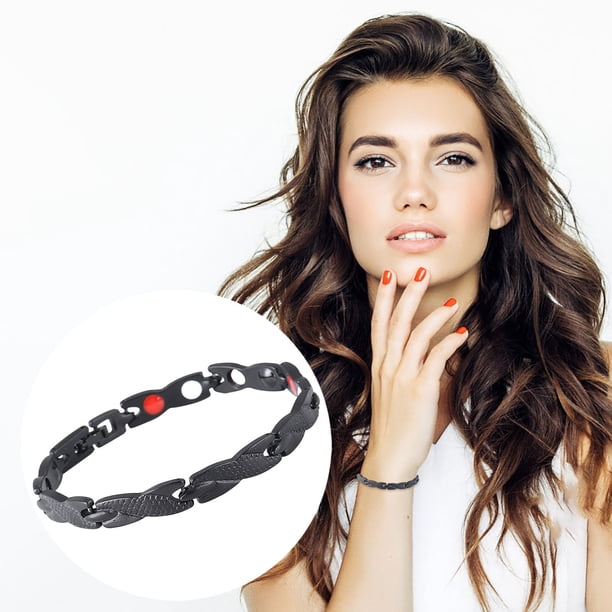 Pulseras para mujer, regalos para mujer, pulsera con patrón, pulsera de magnetoterapia, joyería, pulsera de pareja de 7 mm de ancho, pulsera pequeña.