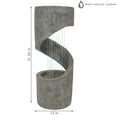thumbnail image 4 of Sunnydaze Showering Spiral Polyresin Outdoor Water Fountain with Light, 4 of 8