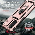thumbnail image 4 of Galaxy A13 5G Case,Dteck Shockproof Rubber Rugged Case Hybrid Hard Ring Holder Kickstand Slide Camera Lens Protector Cover for Samsung Galaxy A13 5G 6.5-inch,Rosegold, 4 of 8