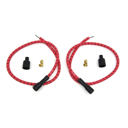 Sumax Red with Black Tracer 7mm Spark Plug Wire Set,for Harley Davidson,by