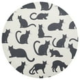 thumbnail image 3 of Ryvnso Cat Pattern Round Plate Mats Dining Table Placemat Set of 4 for Holiday Decoration, 3 of 7