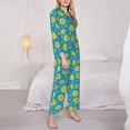 thumbnail image 3 of Goofa Bee Sunflower Printed Women’s 2 Piece Pajama Set Super,Pajamas Women's Long Sleeve Sleepwear Soft Button Down Loungewear Pjs Lounge Set Nightwear-Small, 3 of 9
