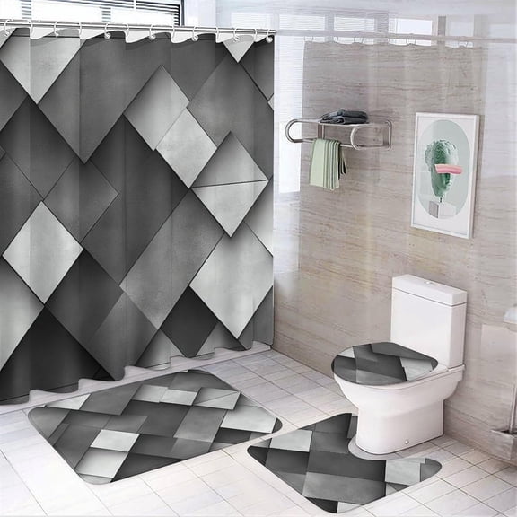 Shower Curtain Sets with Rugs, Grape and Leaf Pattern Printed on Bathroom Decor Sets with Shower Curtains and Rugs, Suitable for Small Bathroom Gym Guest Bath, 72 x 72 inches