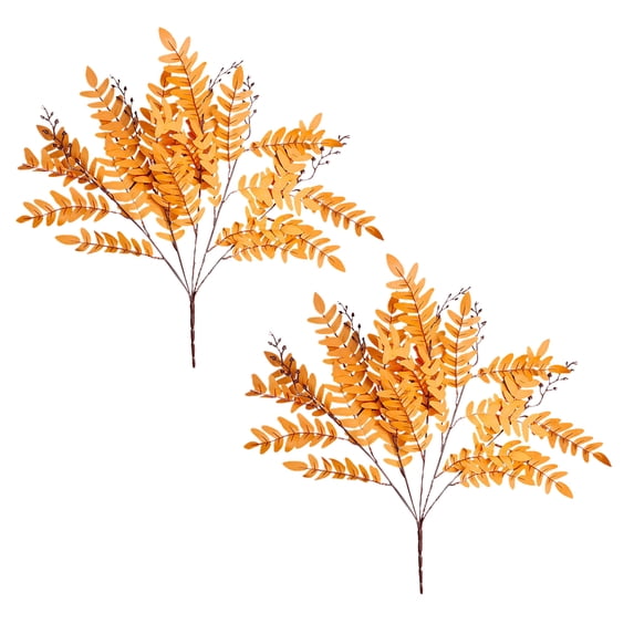 BToBackYard 2pc/Bundles simulation flowers locust leaves plant Wedding wall venue layout party/home flowers fake green leaves bunches of locust leaves 60cm
