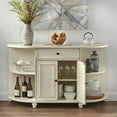 thumbnail image 3 of TMS Grace 60” Wide Open Shelf Farmhouse Kitchen/Dining Room Sideboard, Antique White, 3 of 6