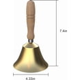 thumbnail image 3 of Mistayd Hand Bell - Hand Call Bell with Brass Solid Wood Handle.Very Loud Handbell，4.33 Inch Large Hand Bell ，Hand Bells for Kids and Adults. Used for Weddings. School Classroom，Service and Game, 3 of 5