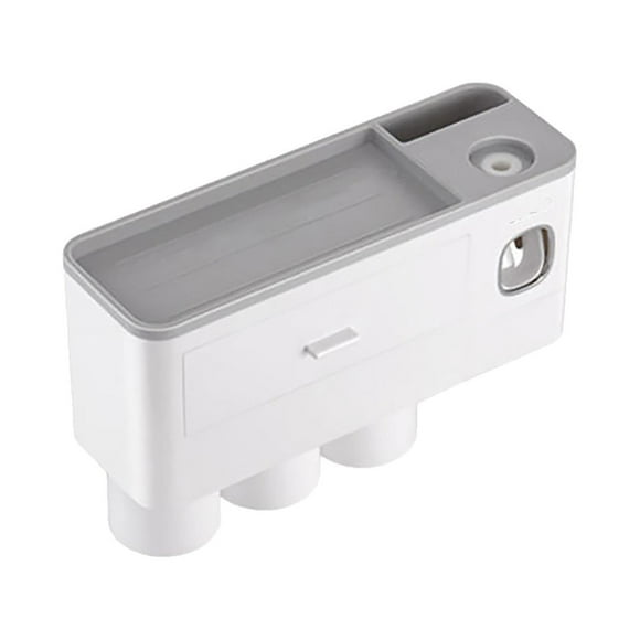 NANDIYNZHI Big Deals Toothpaste Dispenser Squeezer With Holders For Bathroom Shelf Cups Toothbrush Toothpaste Holder Drawer Organizer Space Bathroom Organizers And Storage Grey