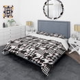 thumbnail image 3 of Designart 'Classic Houndstooth Pattern' Mid-Century Modern Duvet Cover Set, 3 of 4