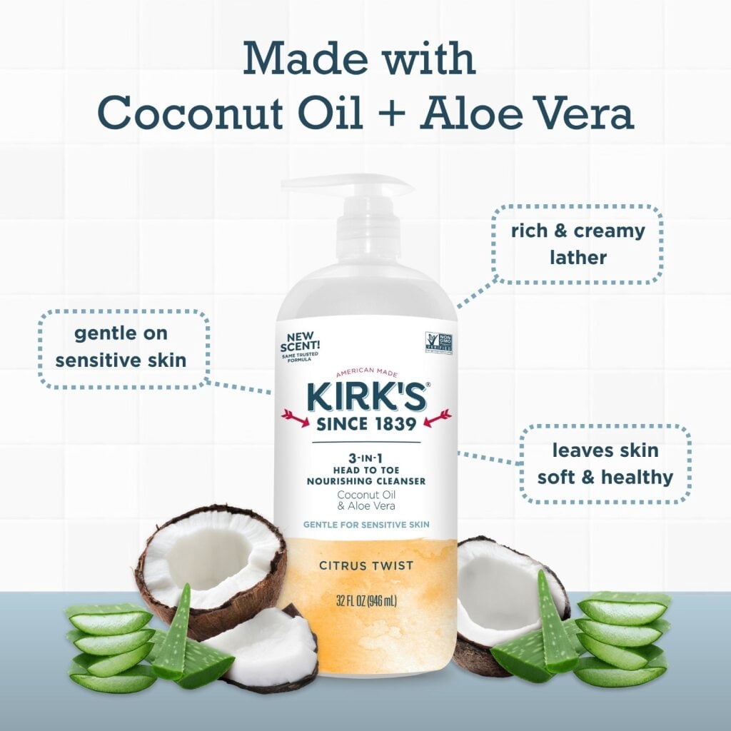 Kirk's 3-in-1 Head to Toe Nourishing Liquid Cleanser- for Men