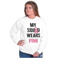 thumbnail image 3 of Breast Cancer BCA My Squad Wears Pink Women Crewneck Sweatshirt Brisco Brands X, 3 of 6