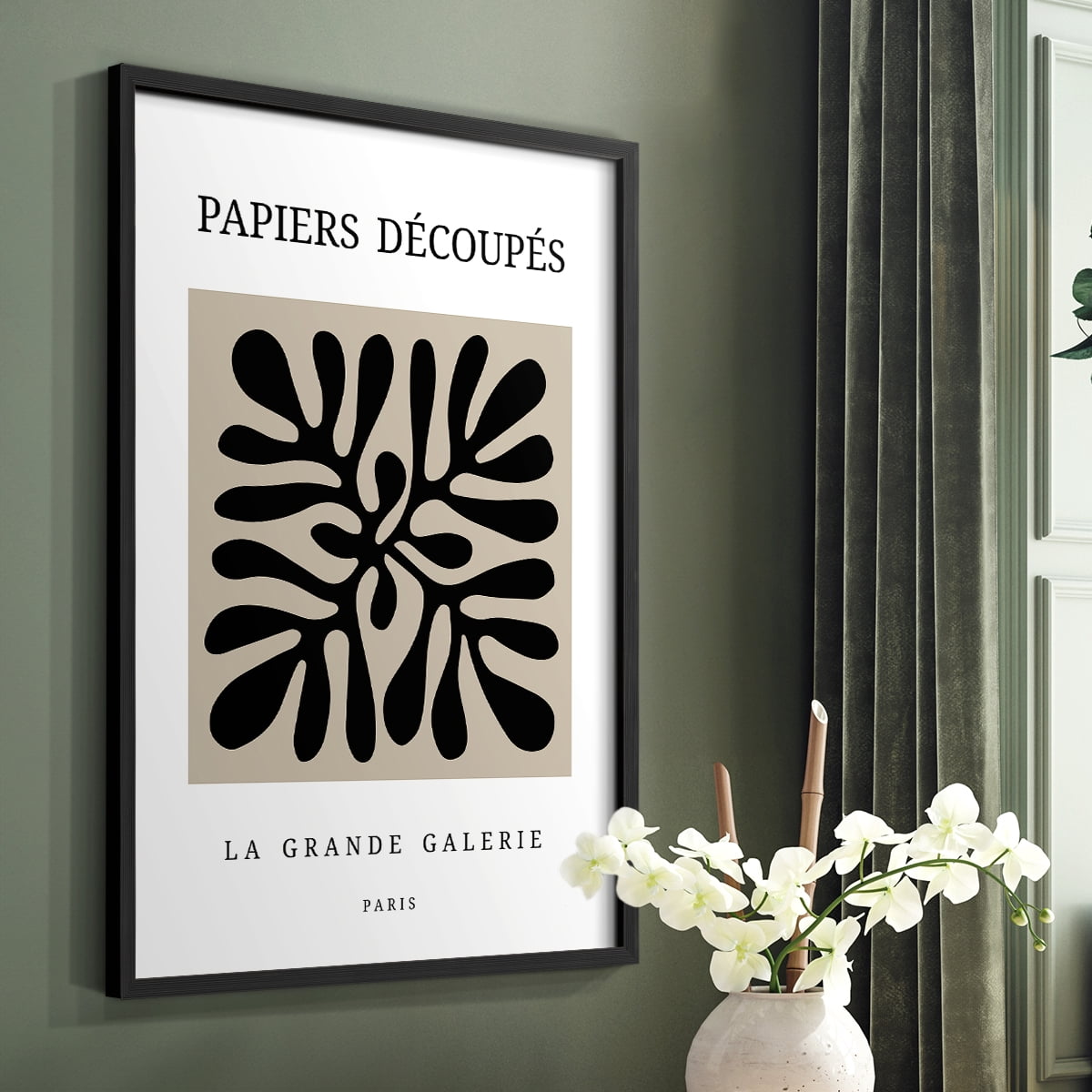 Matisse CCCXCIII in Black Solid Wood 8 x 10 Framed Print