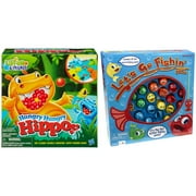 Elefun & friends hungry hungry hippos game + Pressman toy let's go fishin' game