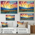 thumbnail image 4 of Designart "Meadow'S Morning Breeze With Wind Turbines" Wind Turbines Floater Framed Canvas Wall Art, 4 of 5