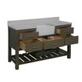thumbnail image 5 of Charlotte 60" Single Farmhouse Bathroom Vanity with Weathered Gray Cabinet and Engineered Carrara Top, 5 of 5