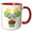 Red/White, variant on 3drose, Cupcake with Balloons and Candles, 15oz Two-tone Green Mug