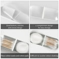 thumbnail image 4 of DODAMOUR 2-Pack Cotton Swab & Makeup Pads Organizer, Lightweight Plastic Container with Lid, White & Beige, 4 of 7