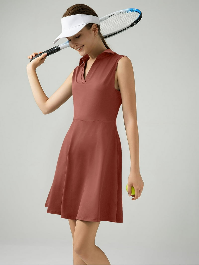tennis dress with separate shorts Triangle Mountain Art Sports Dresses Women Tennis Dress with Separate  Shorts One-Piece Slim Fit Golf Dress