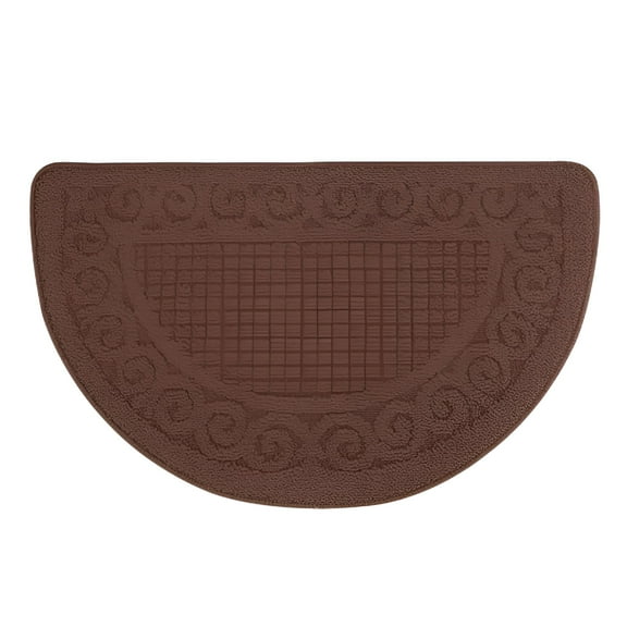 LAMIRO Half Round Door Mat Indoor Half Circle Entrance Rugs Outdoor Half Moon Entryway Rug Half Round Front Door Mats Rubber Welcome Mat Non Slip