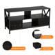 thumbnail image 4 of QinaQin Mueble para TV estilo farmhouse para pantallas de hasta 50 pulgadas, cómoda con amplio almacenamiento y 2 cajones de tela, ideal para sala o recámara, 4 of 8
