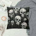 thumbnail image 2 of COMIO  Skull Pattern Pillow Covers Decorative Square Throw Pillow Covers Soft Couch Cushion Case Farmhouse Pillowcase for Home Sofa Bedroom Car, 2 of 5
