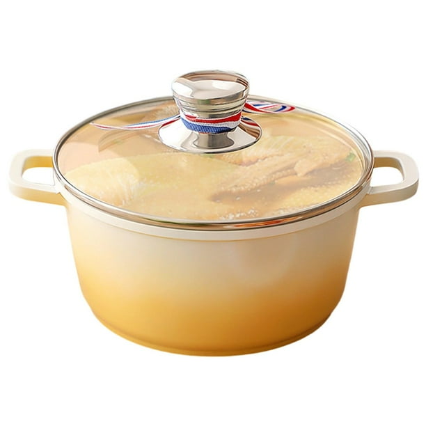 Olla Antiadherente para Inducción con Tapa de Vidrio Templado, Olla para Sopa y Olla con Función de Conservación del . A