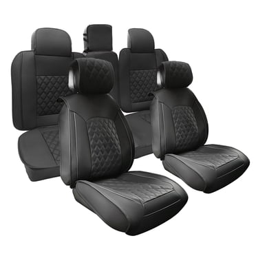 Full Set Leather Car Seat Covers For Toyota Tacoma – 5-Seats, Faux Leather, Water-Resistant