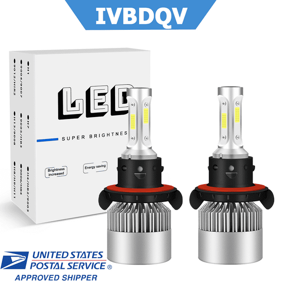 For Dodge Caliber 2007-2012 LED Headlight H13/9008 High Low Beam Bulbs 2Pcs 50W 6000K Bright White