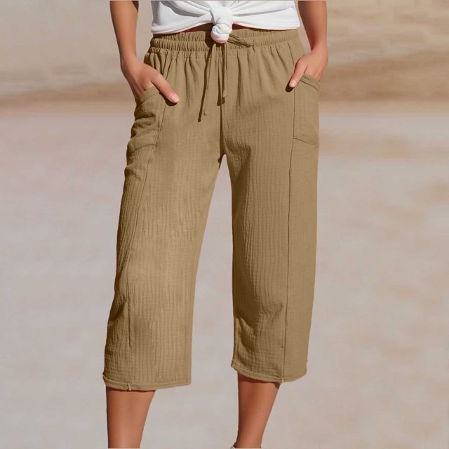 WILLBEST Pantalones Casuales para Mujer, Vaqueros Holgados con Dobladillo Acampanado, Estampados elegantes, Elásticos, Acampanados, Cómodos para Uso Diario. XXXL