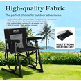 thumbnail image 2 of Avaar Outdoor Folding Rocking Camp Chair w/Cup Holder, 400lbs Capacity, Black, 2 of 10