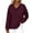 Purple, variant on ZUKMRJPC Women's V Neck Sweatshirt Fashion Long Sleeve Loose Fit Pullover Sweatshirt Fall Soft Comfy Solid Color Tops for Casual Sport