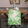thumbnail image 6 of Steadline St. Patrick's Day Table Runner,183cm Green Clover Pattern Linen Table Cover,Heat Resistant Dining Table Decor,Irish Themed Party Table Setting, 6 of 7