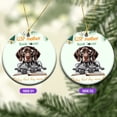 thumbnail image 2 of German Shorthaired Pointer Gsp Mother Book Lover Happy Mother's Day Ceramic Round Ornament GSP Lover Dog Gift Home Tree Decor - 03004, 2 of 5