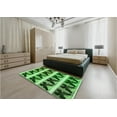 thumbnail image 4 of Ahgly Company Indoor Rectangle Patterned Deep Emerald Green Area Rugs, 5' x 7', 4 of 6
