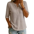 thumbnail image 5 of QASIEATN Women's Short Sleeve Structure Breathable Plain Sports Shirt for Tennis Summer Fitness Casual Business Top, 5 of 6