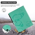thumbnail image 6 of TECH CIRCLE for iPad Pro 11 Inch 4th/3rd/2nd/1st Generation Case,iPad Air 11-inch/5th/4th Generation Case,Embossed Butterfly Auto Sleep/Wake PU Leather Smart Stand Girls Cute Folio Pocket Cover,Green, 6 of 6