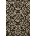 thumbnail image 2 of Safavieh Courtyard Anna Damask Indoor/Outdoor Area Rug, Black/Creme, 5'3" x 7'7", 2 of 10