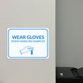 thumbnail image 5 of Classic Framed Plus Wear Gloves When Handling Samples Door or Wall Sign | Hygiene and Safety Signage - Small, 5 of 7