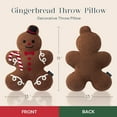 thumbnail image 3 of Phantoscope Christmas Series Decorative Male gingerbread man Decorative Pillow,dark coffee,19 x 13 inch, 3 of 5