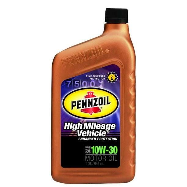 Pennzoil 10w 30 High Mileage Motor Oil 1qt Pack Of 6