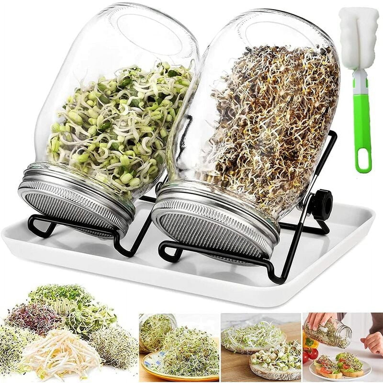 Support Pour Bocaux De Conserve En Inox - 2 Pinces Avec Poignée Silicone - Pour Stérilisation Et Mise En Conserve - 10