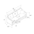 thumbnail image 3 of DHP Brooklyn 83" Upholstered Wood Base Sofa with 2 Throw Cushions, Textured Beige, 3 of 20