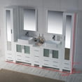 thumbnail image 3 of Sydney 102" w/ Vessel Sinks and Mirror Linen Cabinet (Glossy White), 3 of 7