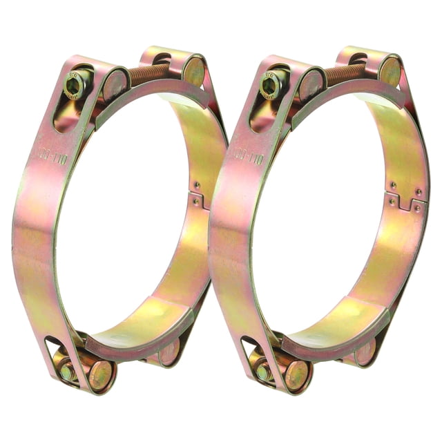 Unique Bargains 2Pack T-Bolt Hose Clamps, 240-252mm/9.45'-9.107' ID Range, Carbon Steel Radiator Hose Clamp Intake Clamp
