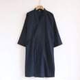 thumbnail image 2 of Tnhcen Men's Summer Robe Short Sleeve Lightweight, V-Neck Bathrobes for Men with Pockets, Soft Polyester Loungewear Housecoat for Home Size M-L, 2 of 6