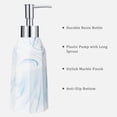 thumbnail image 4 of Siaomo Soap Dispenser with Pump, [8.45 oz] Resin with Marble Finish, Hand Soap Dispenser for Bathroom, Dish Soap Dispenser for Kitchen, Refillable Liquid - White +Blue Ripple, 4 of 9